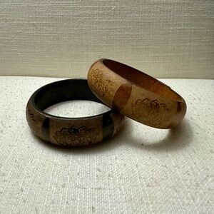 Wooden Bangle Bracelets Set